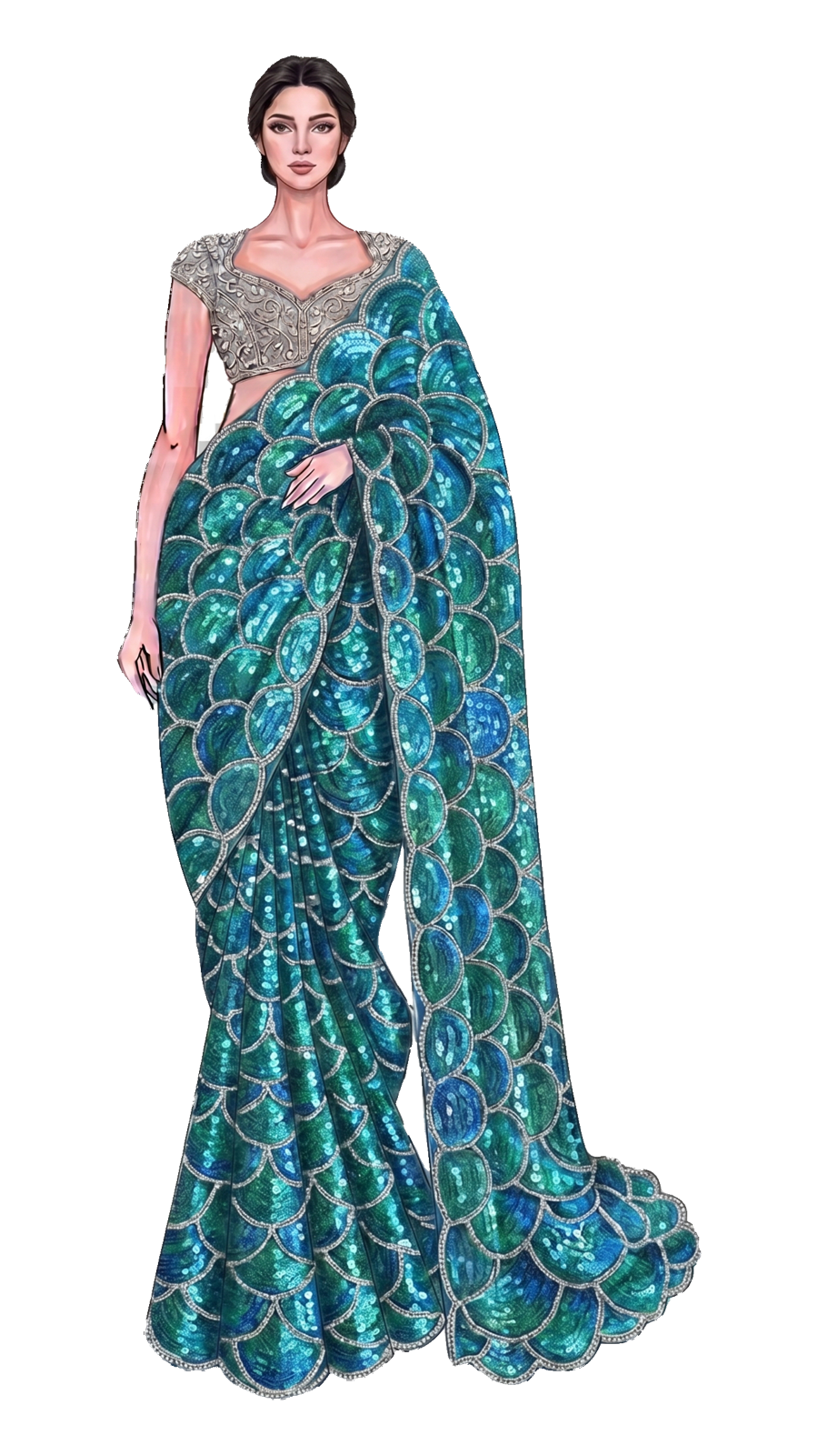 Ilish — bridal saree design