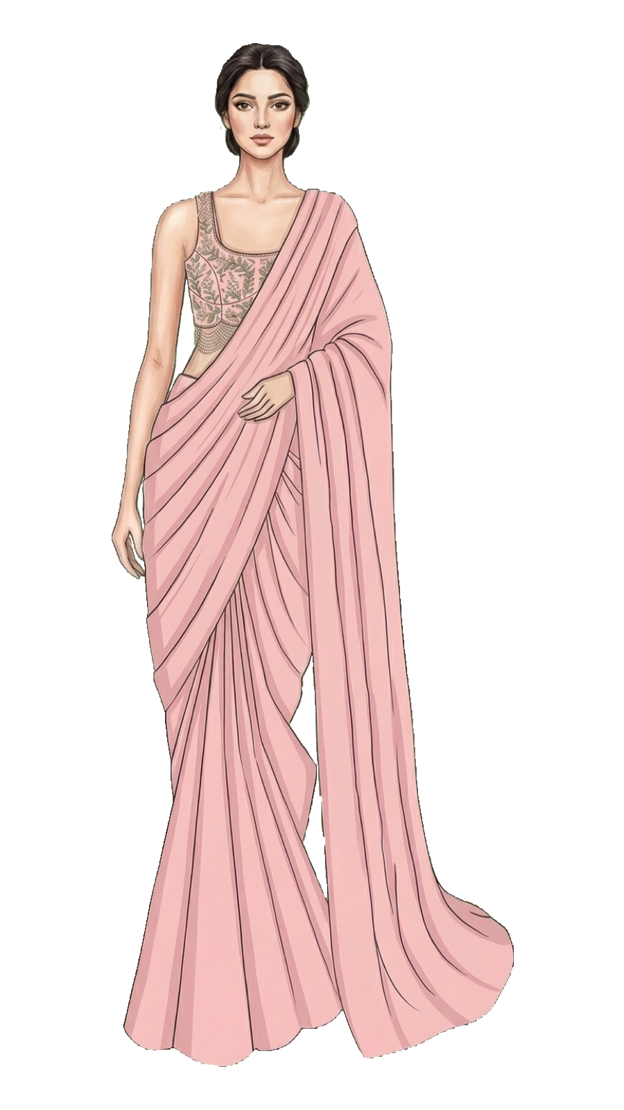 Pink Palace — Ahsan Manzil-inspired saree design